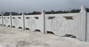 晋城芝麻白河道栏杆 石材栏杆