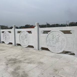 晋城芝麻白河道栏杆 石材栏杆
