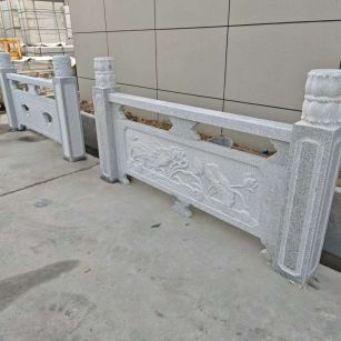 晋城芝麻白河道栏杆 石材栏杆