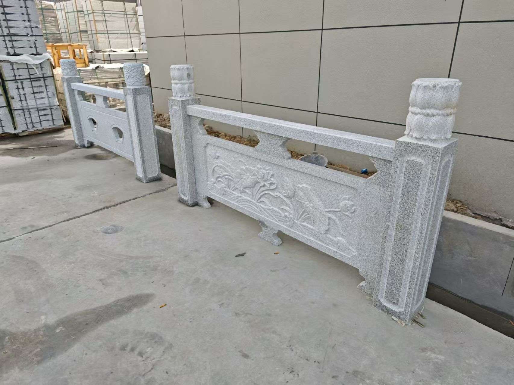 晋城芝麻白河道栏杆 石材栏杆